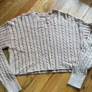 Aerie beige sweater size medium